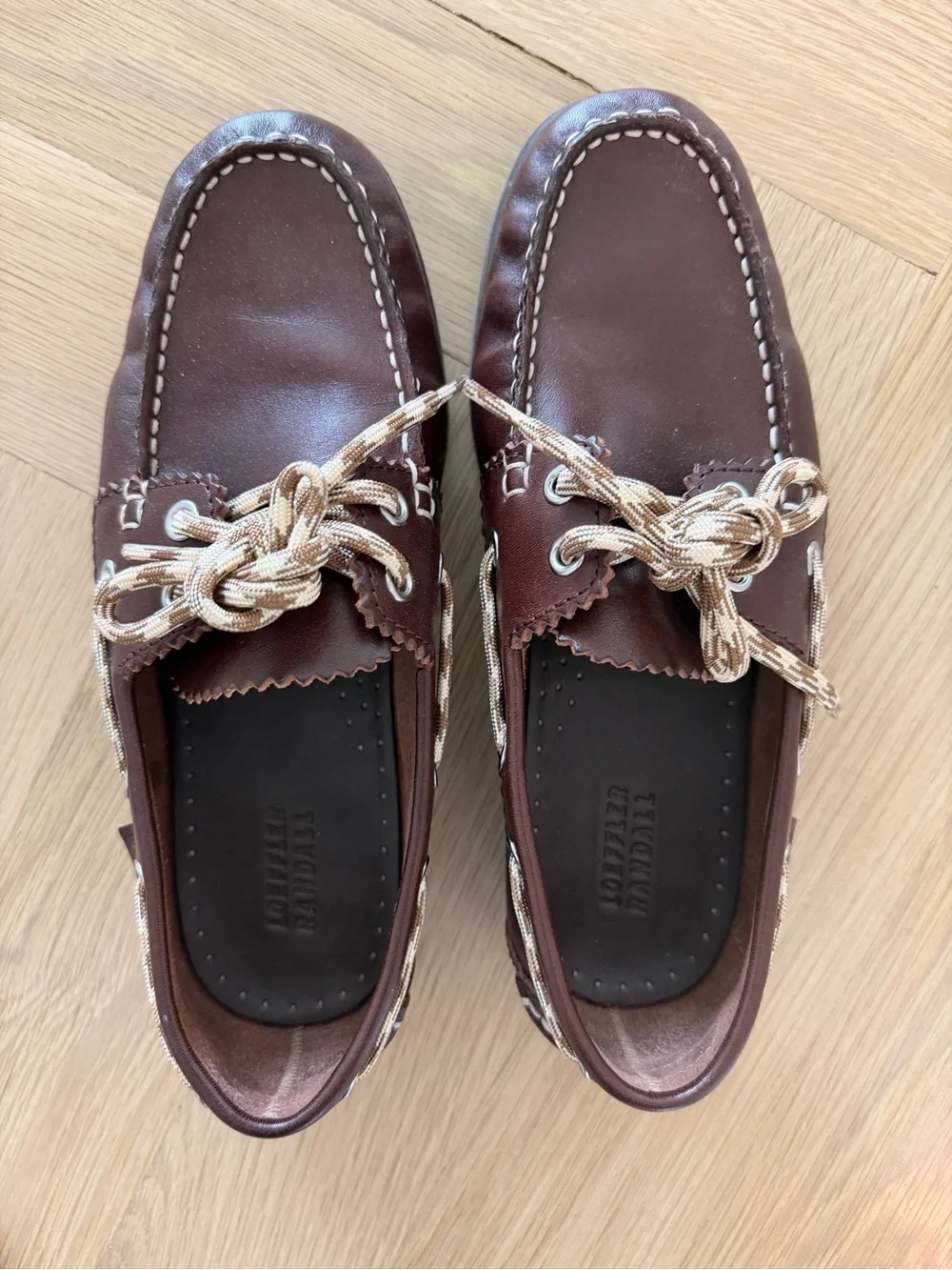 Loeffler Randall Franco Brown Leather Loafer Boat Shoes 7